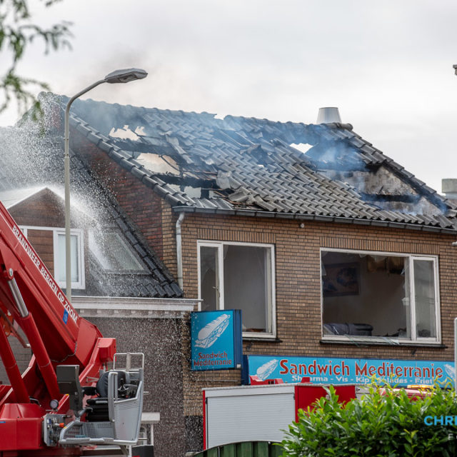 Grote brand in centrum van Roosendaal